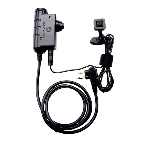 EARMOR M52 Tactical Headset PTT Adapter for Motorola 2-Way Radio with Finger Button