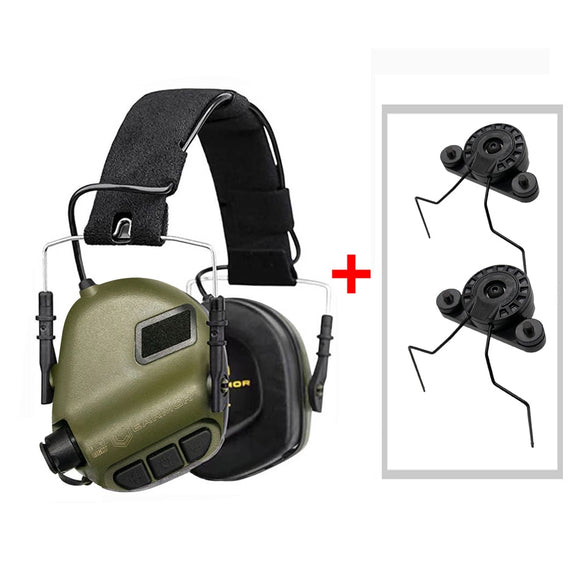 EARMOR M31 MOD4 Tactical Headset & Exfil Rail Adapter Set Hearing Protector 6 Color