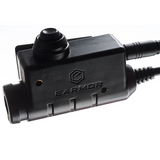 EARMOR M52 Tactical Headset PTT Adapter for Midland Radio with Finger Button